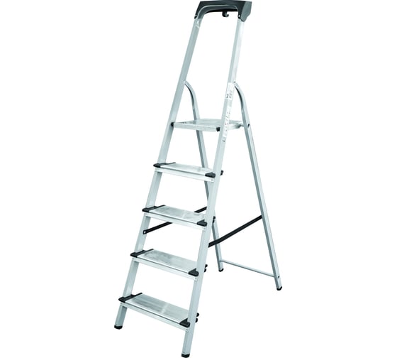 Изображение товара Стальная стремянка с алюминиевыми ступенями 130 мм и органайзером Новая Высота 1x5 1138105