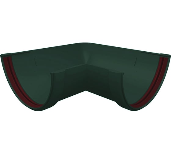 Изображение товара Угол желоба Grand Line 90 градусов, универсальный, ПВХ GL, зеленый RAL 6005 267530