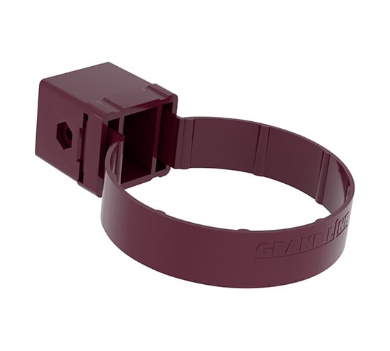 Изображение товара Хомут трубы Grand Line Kliker ПВХ GL Premium бордо, индивид. упаковка RAL 3005 269491