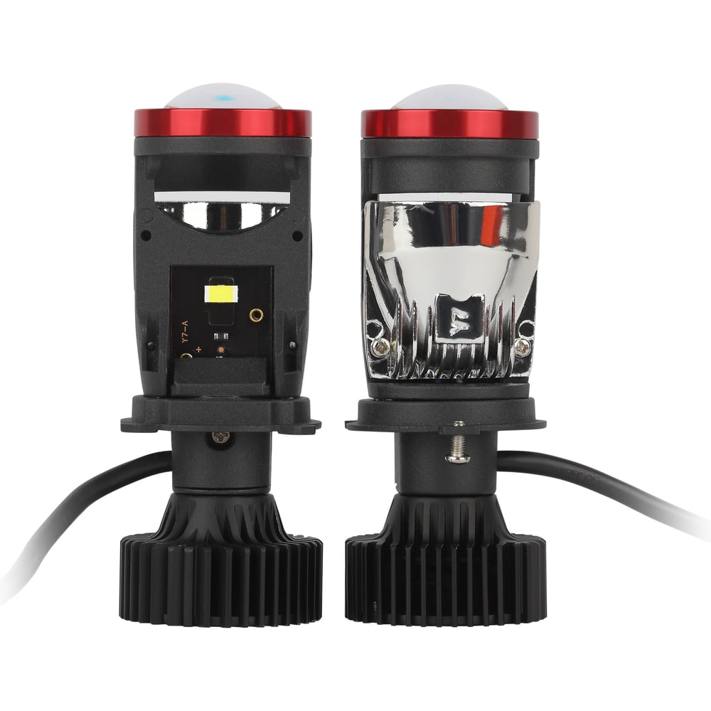 Автолампа светодиодная ЭРА H4 LED Y7S с линзой 10-30V 100W 6000K яркий белый свет Б0069723