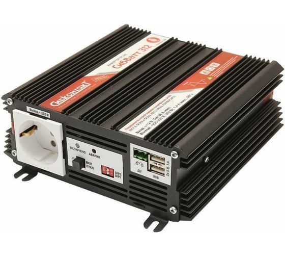 Изображение товара Инвертор-преобразователь напряжения СИБКОНТАКТ СибВатт 312 DC/AC 12/220 В, 300 Вт Я000010031