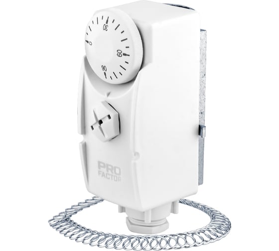 Изображение товара Термостат накладной PROFACTOR 16A, 250V, 0–90C PF TC 640 W
