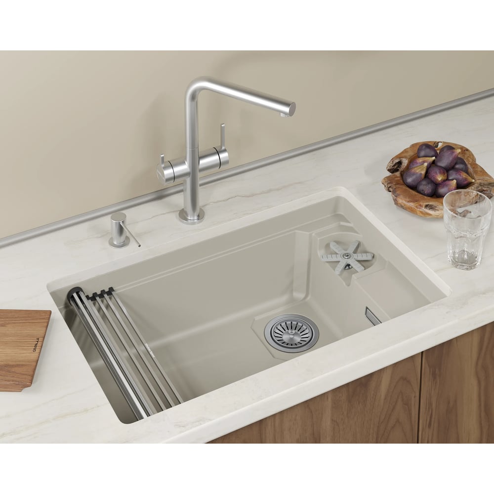Изображение товара Кварцевая мойка для кухни GRANULA KS - 7309RU, КРЕМАН Изображение товара Кварцевая мойка для кухни GRANULA KS - 7309RU, КРЕМАН