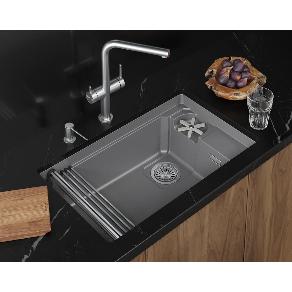Изображение товара Кварцевая мойка для кухни GRANULA KS - 7309RU, АЛЮМИНИУМ Изображение товара Кварцевая мойка для кухни GRANULA KS - 7309RU, АЛЮМИНИУМ