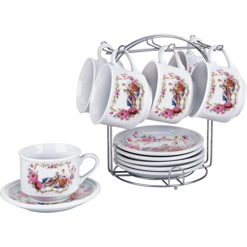Изображение товара Чайный набор Rosenberg 13 предметов цветочный дизайн для 6 персон
