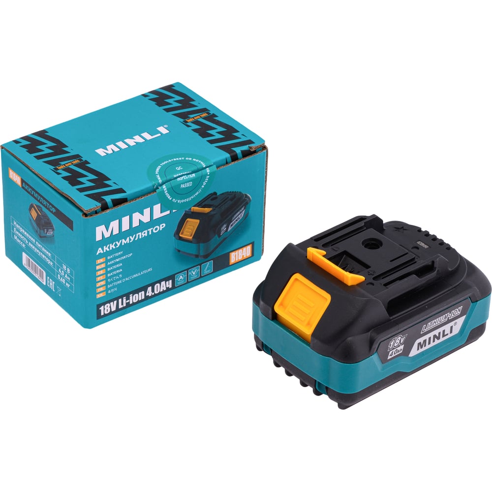Аккумулятор MINLI Li-Ion 18В 4,0 Ач / B1840