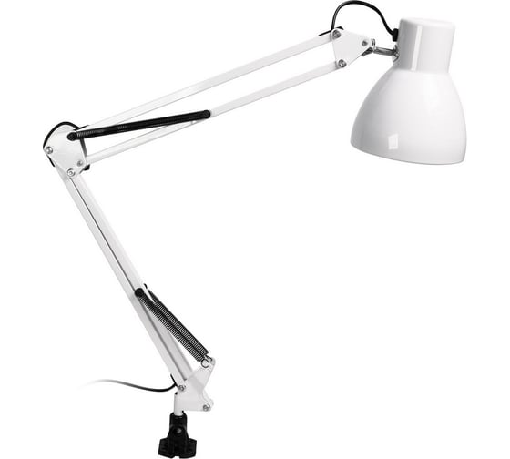 Изображение товара Настольный светильник Smartbuy под лампу E27 на струбцине, белый SBL-DLc-E27-w