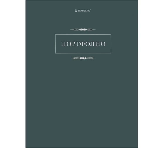 Изображение товара Папка-портфолио универсальная BRAUBERG 4 кольца, 20 файлов, 7БЦ матовая, Classic, 117554