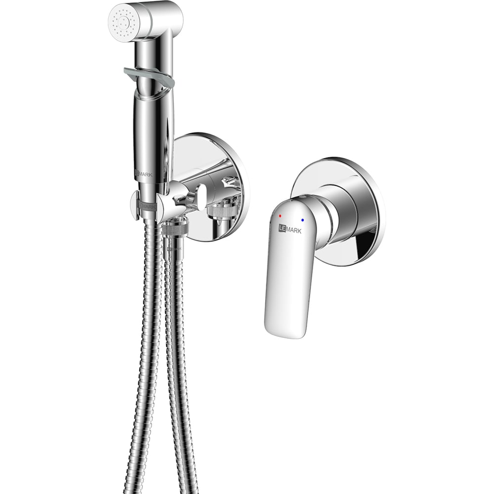 Смеситель с гигиеническим душем, встраиваемый Lemark VERBA хром LM11419C