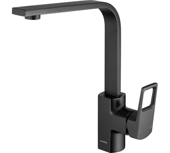 Изображение товара Кухонный смеситель Swedbe Kronos черный матовый 2041B