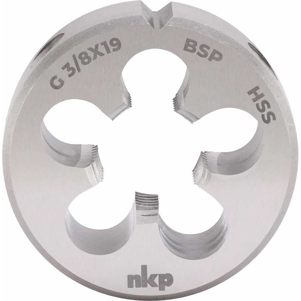 Изображение товара Плашка NKP G 3/8 трубная быстрорежущая, DIN 24231, правая резьба Изображение товара Плашка NKP G 3/8 трубная быстрорежущая, DIN 24231, правая резьба