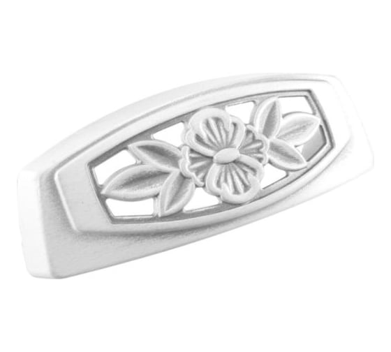 Изображение товара Мебельная ручка Левша FM-088 064 серебро прованс 9003 белый матовый У8-0419