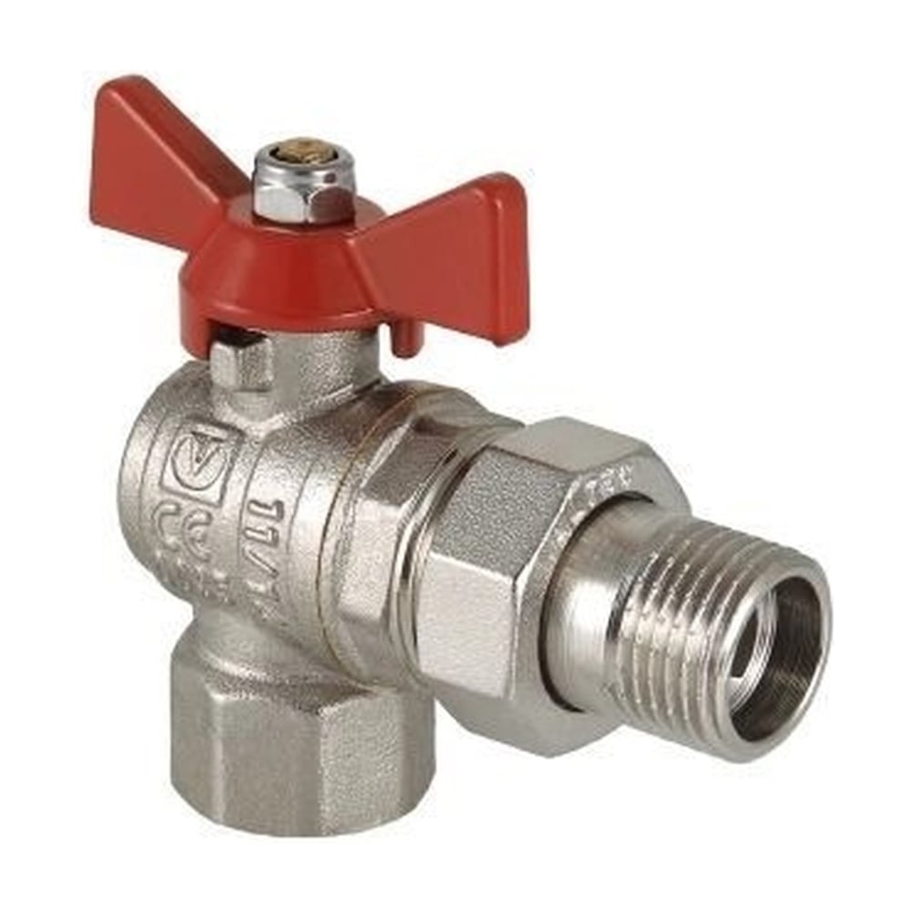 Кран шаровой СаМат Плюс д= 20 б г/ш угловой (американка) (1 шт) SanT-0553