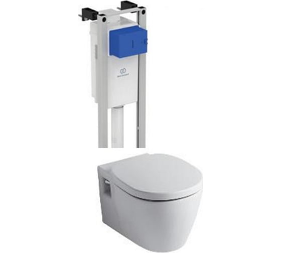 Изображение товара Комплект инсталляции Ideal Standard ProSys Eco Frame M с унитазом Connect E803501, сиденье микролифт E712701 W220101