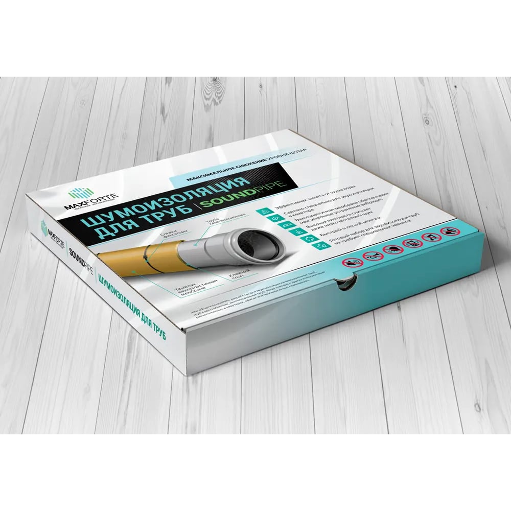 Изображение товара Шумоизоляция для труб МаксФорте SoundPIPE 606061144 Изображение товара Шумоизоляция для труб МаксФорте SoundPIPE 606061144