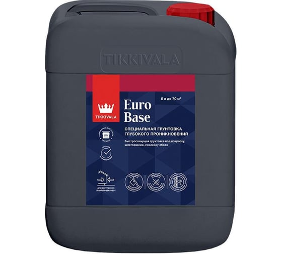 Изображение товара Грунтовка глубокого проникновения Tikkurila Euro Base 5L 700014703