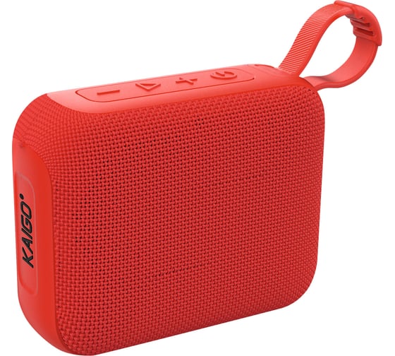 Изображение товара Колонка портативная ОФИСМАГ KAIGO BS100, 5 Вт, Bluetooth, USB, Micro SD, TWS, FM, красная, 514220