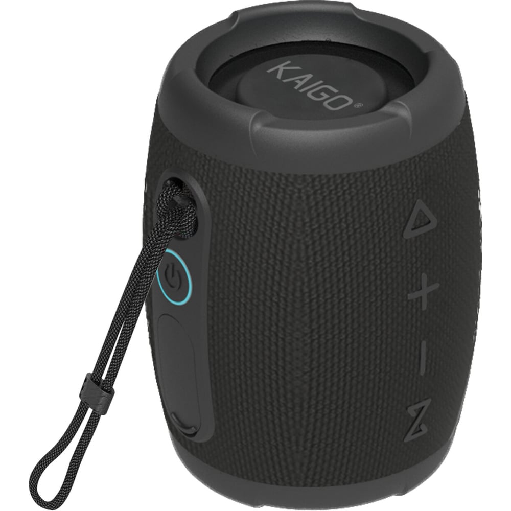 Колонка портативная ОФИСМАГ KAIGO BT10T, 10 Вт, Bluetooth, USB, Micro SD, AUX, RGB, TWS, IPX7,черная, 514224