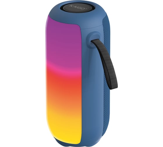 Изображение товара Колонка портативная Kaigo BTW185, 20 Вт, Bluetooth, USB, Micro SD, AUX, RGB, TWS, FM, синяя 514221