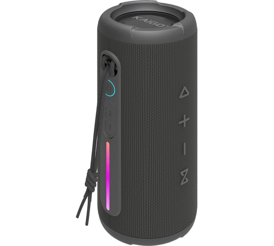 Изображение товара Колонка портативная ОФИСМАГ KAIGO BT30T, 30 Вт, Bluetooth, USB, Micro SD, AUX, RGB, TWS, IPX7,черная, 514226