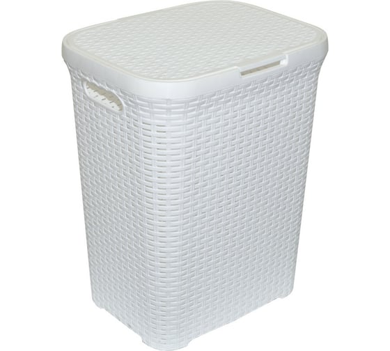 Изображение товара Корзина для белья Violet Ротанг 60 л белый 186006