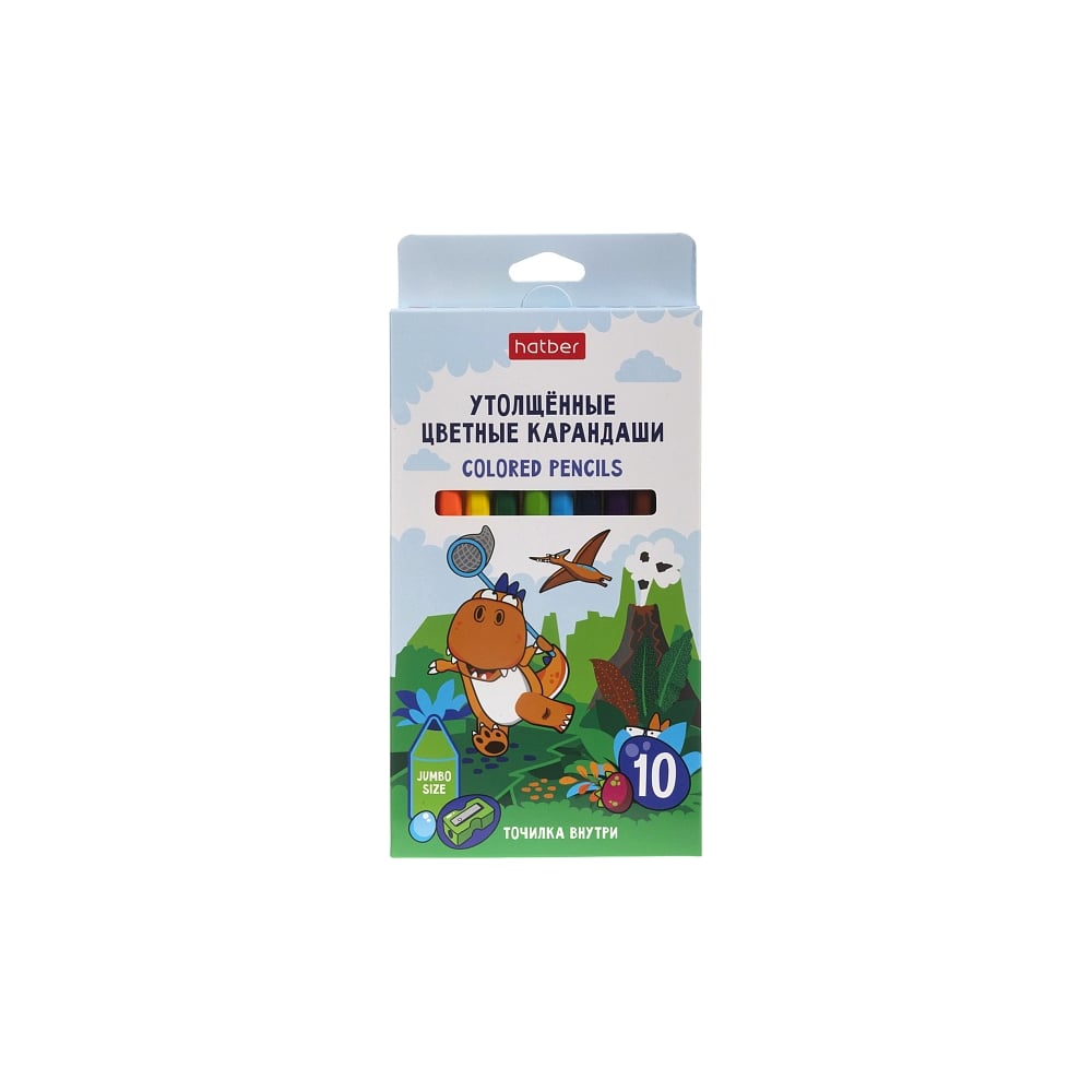 Карандаши цветные Hatber Hatber утолщенный шестигранный корпус 12 цв. JUMBO 091774
