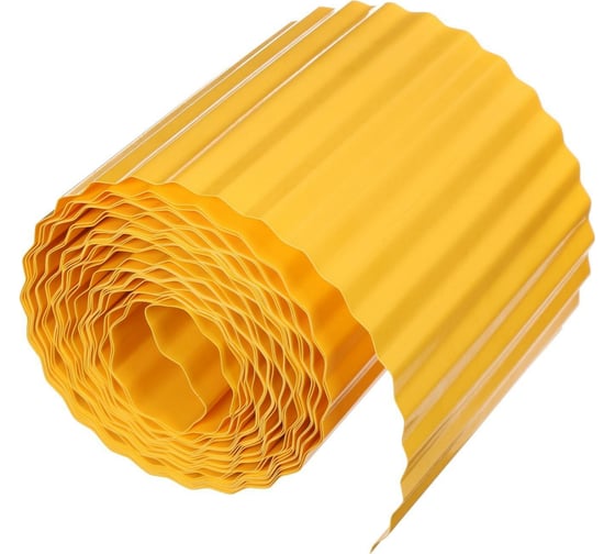 Изображение товара Бордюрная лента Greengo 0.2x9 м, гофра, 0.6 мм, пластиковая, желтая 5651229