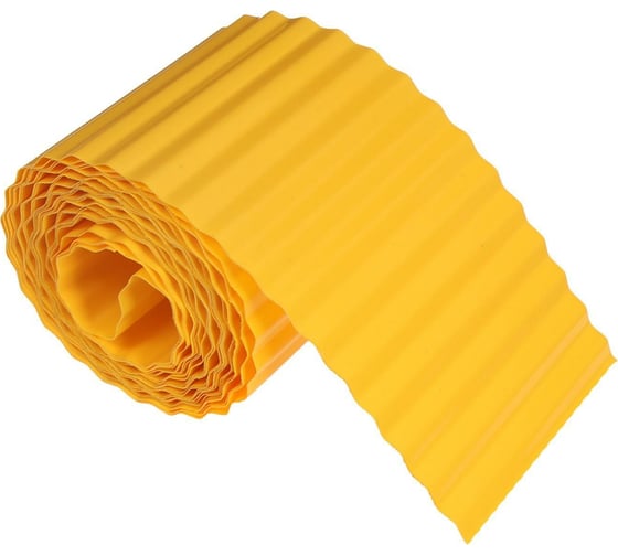 Изображение товара Бордюрная лента Greengo 0.15x9 м, гофра, 0.6 мм, пластиковая, желтая 5651228