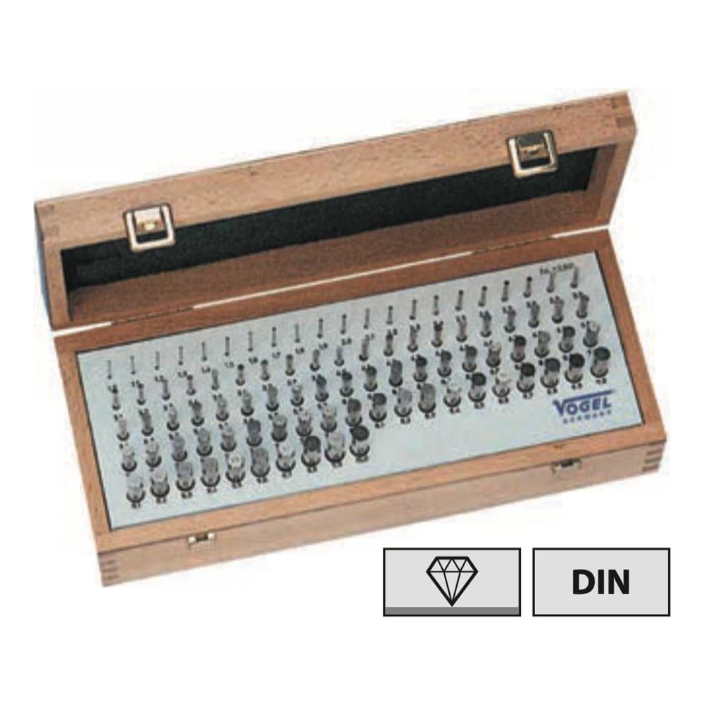 Набор проволочек-калибров Vogel 4,0-5,0 мм, шаг 0,05, точн. +-1,0 мкм, L=70, 21шт 380310