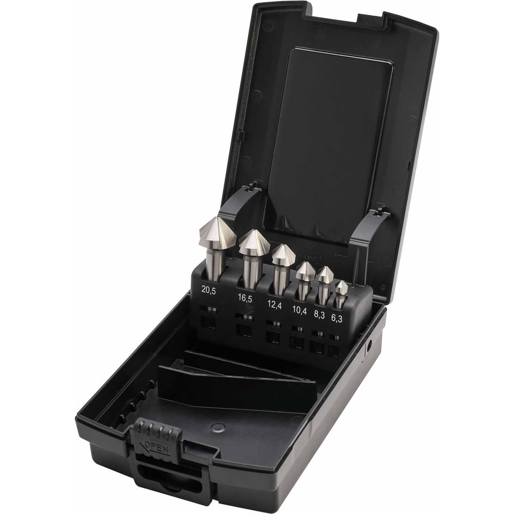 Набор зенковок MASTER-TOOL 90гр. 6.3-20.5мм 3z DIN335C HSS-G 6шт 102152PRO