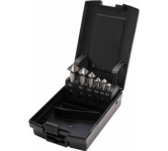 Изображение товара Набор зенковок MASTER-TOOL 90гр. 6.3-20.5мм 5z DIN335C HSS-G 6шт 102890MT