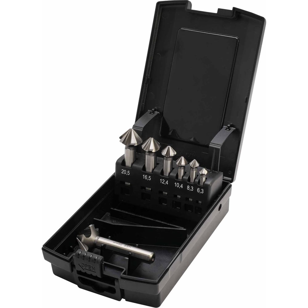 Набор зенковок MASTER-TOOL 90гр. 6.3-25мм 5z DIN335C HSS-G 7шт 102892MT