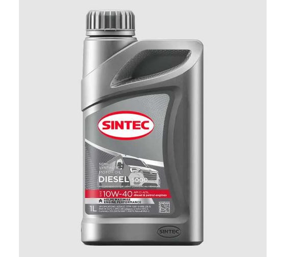 Изображение товара Масло моторное полусинтетическое Sintec Diesel 5000 SAE 10W-40 API CI-4/SL 1л 104822