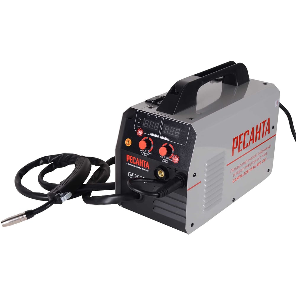 Изображение товара Сварочный полуавтомат Ресанта САИПА-22В/165А MIG 5в1, 165 А, инвертор, бытовой