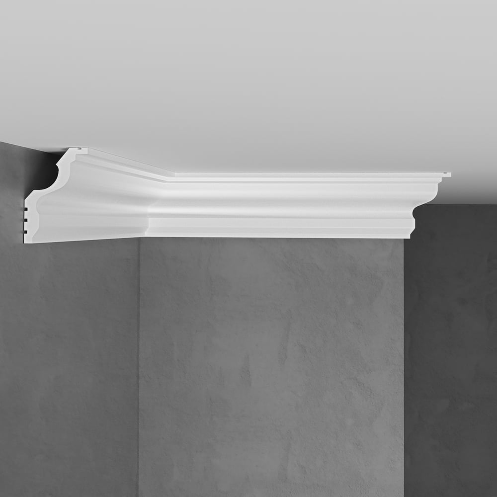 Изображение товара Потолочный плинтус Stenopol 45х30х2000 мм C7148 для натяжных потолков