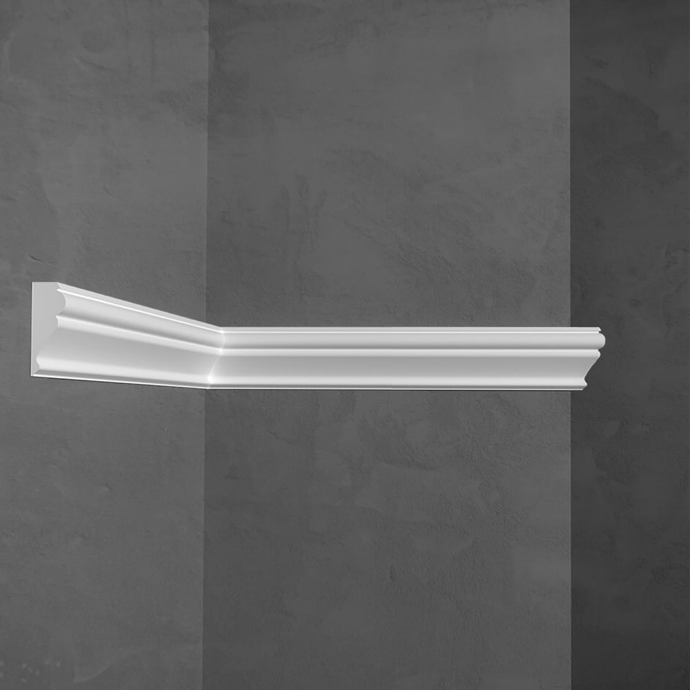 Изображение товара Потолочный плинтус Stenopol 60х22х2000 мм для натяжных потолков