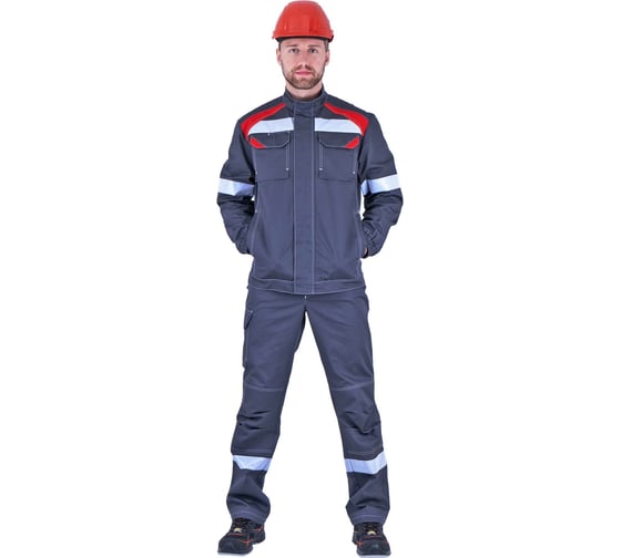 Изображение товара Летний костюм ГК Спецобъединение СТАРАТЕЛЬ серый-красный Кос 555/96/170