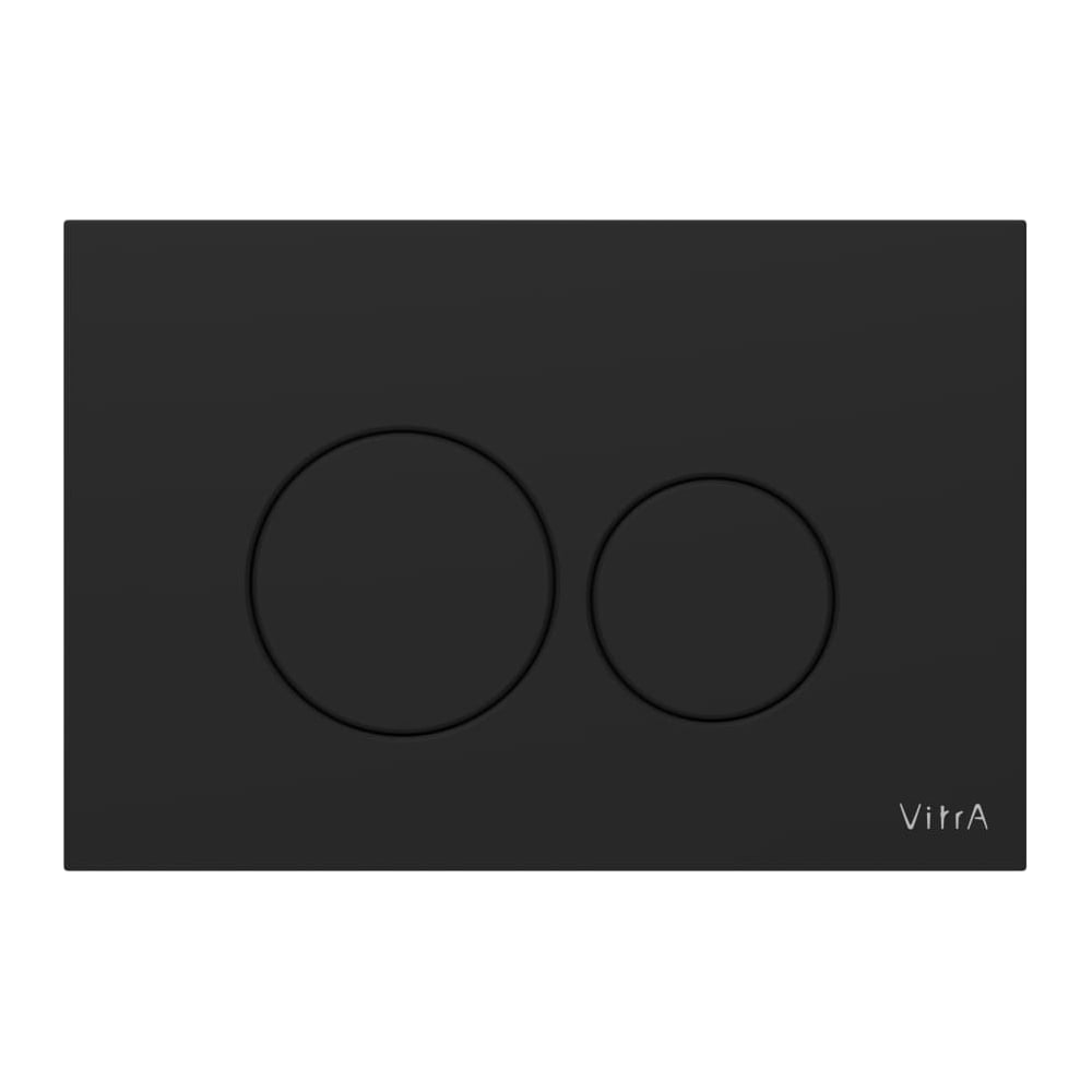 Изображение товара Кнопка смыва для инсталляции Vitra Origin, матовая черная, двойной смыв 740-2411