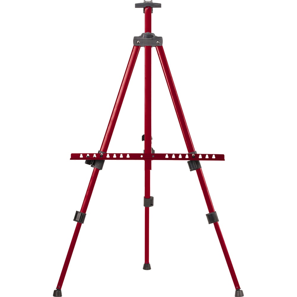 Флипчарт мольберт-тренога телескопический красный BRAUBERG 110х164х91 см, чехол 192750