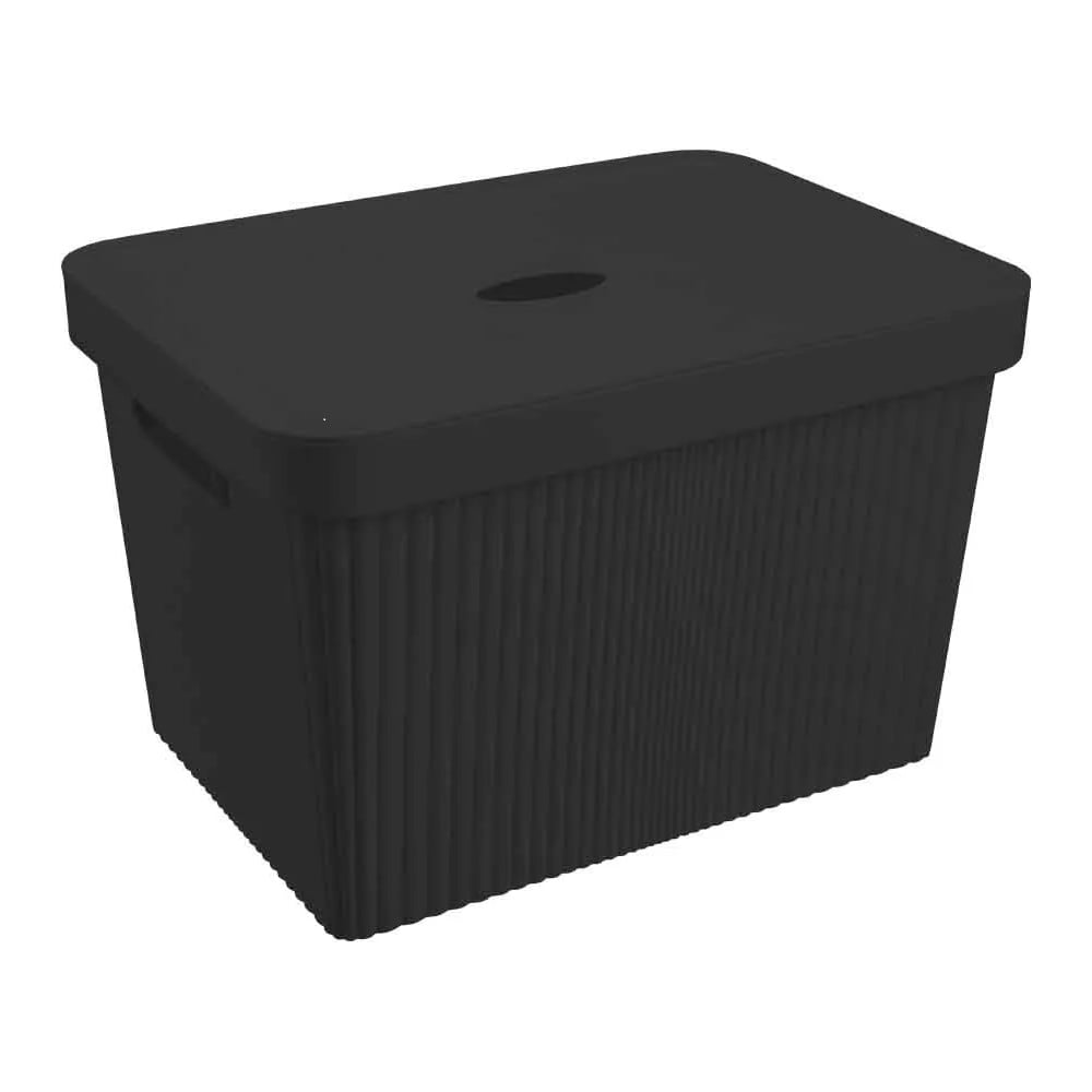 Изображение товара Коробка с крышкой HONEYCOMB 20л (Черный) Изображение товара Коробка с крышкой HONEYCOMB 20л (Черный)