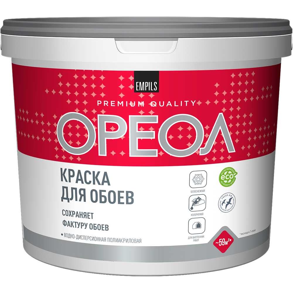 Водно-дисперсионная полиакриловая краска для обоев для внутренних работ ОРЕОЛ 5362