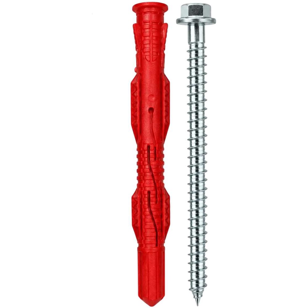 Дюбель фасадный RITTER Life NL HT 10х120 мм (нейлон красный) (шуруп кп. 8.8, оцинк.,ш/гр TORX 40) потайной борт 71011012