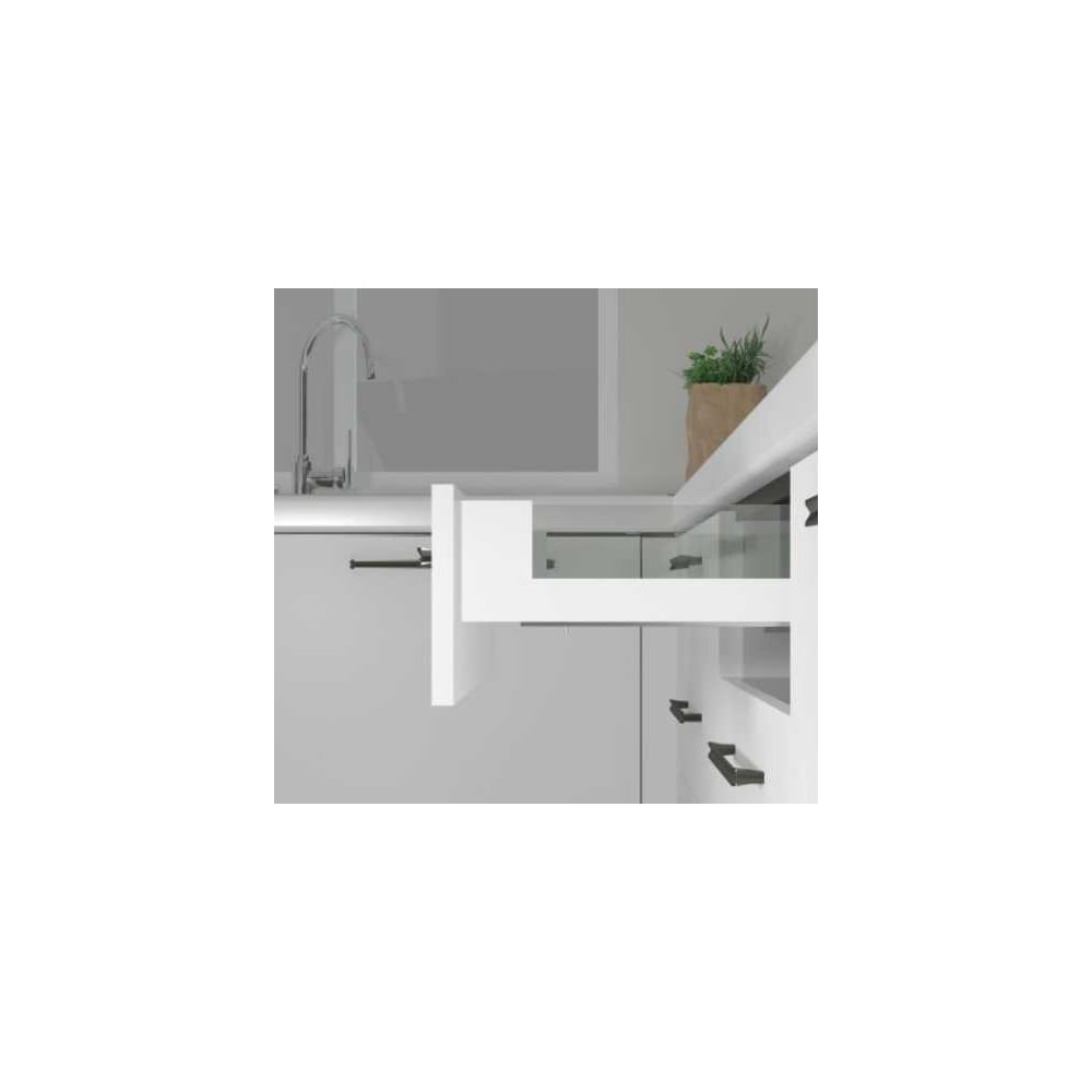 Комплект ящика MAKMART Индиго Стекло/Indigo Vetro H=90, L=500, отделка белая M-INDV.KAD.500.WH