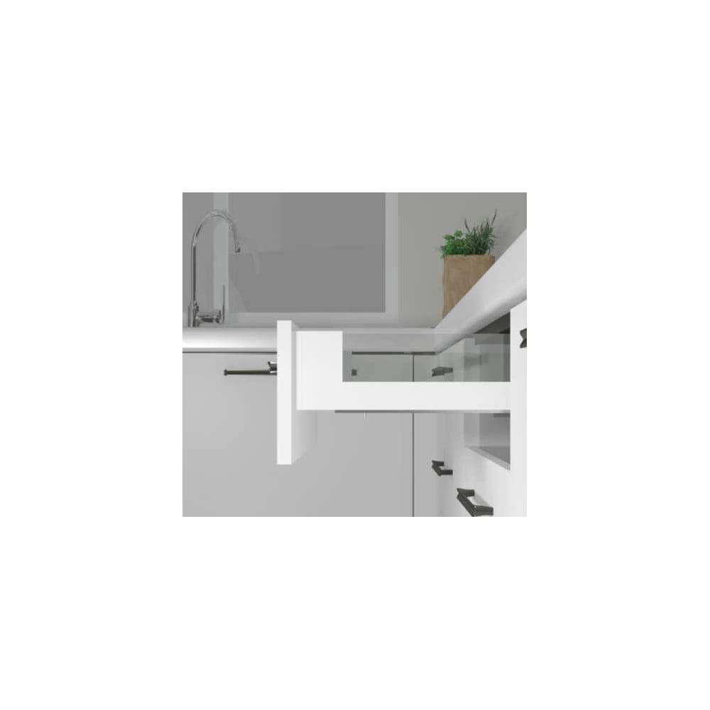 Комплект ящика MAKMART Индиго Стекло/Indigo Vetro H=90, L=550, отделка белая M-INDV.KAD.550.WH