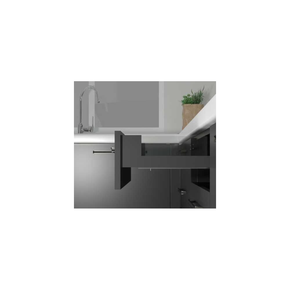 Комплект ящика MAKMART Индиго Стекло/Indigo Vetro H=90, L=500, отделка орион серый M-INDV.KAD.500.OG