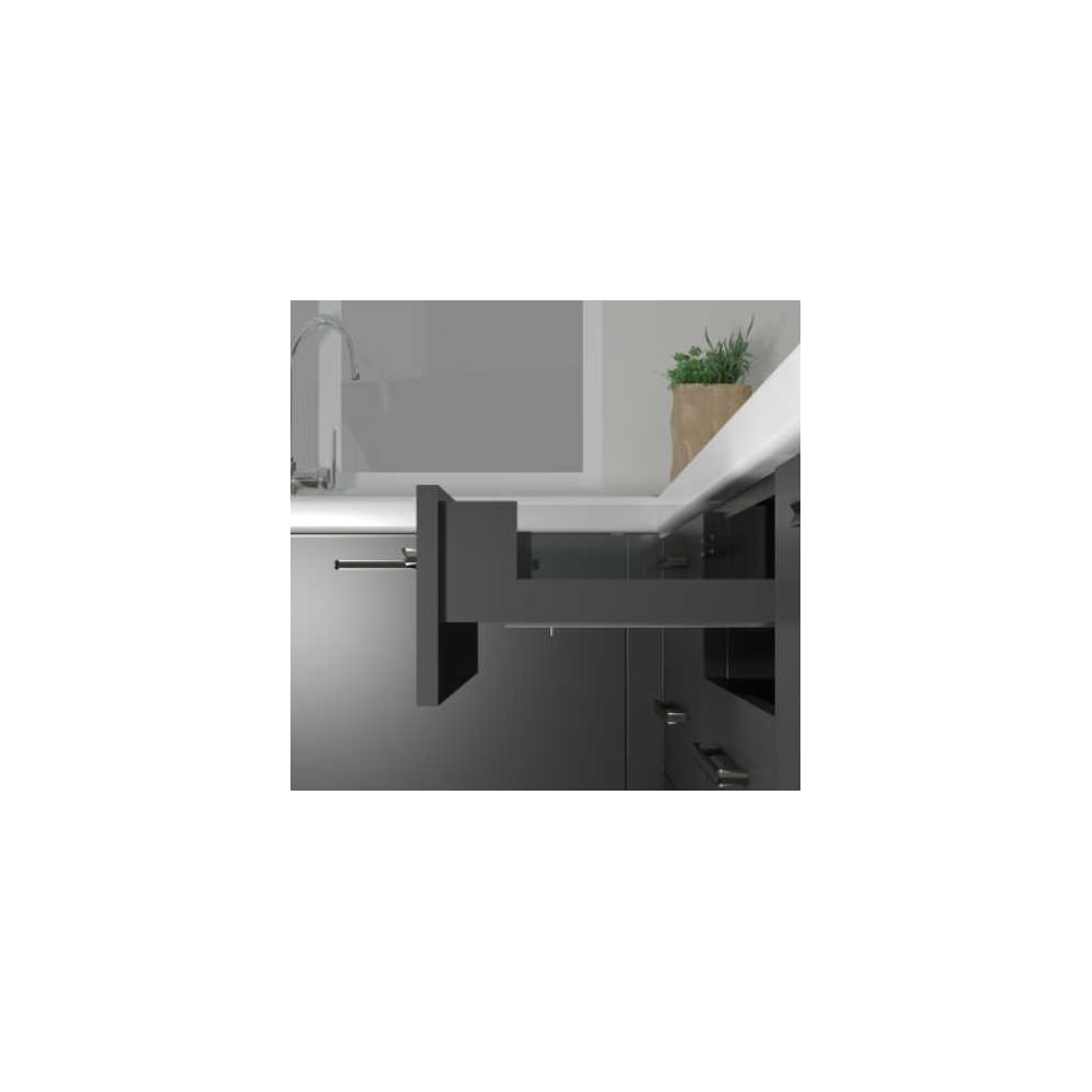 Комплект ящика MAKMART Индиго Стекло/Indigo Vetro H=90, L=450, отделка орион серый M-INDV.KAD.450.OG