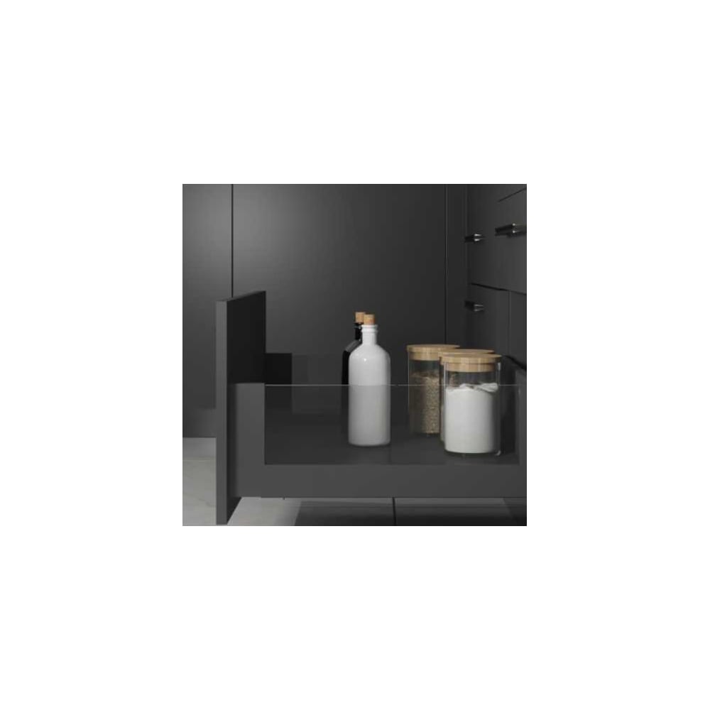 Комплект ящика MAKMART Индиго Стекло/Indigo Vetro H=175, L=550, отделка орион серый M-INDV.KCD.550.OG