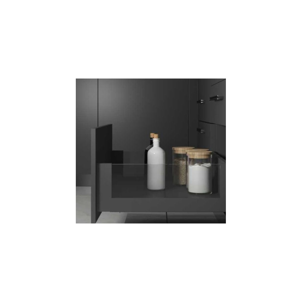 Комплект ящика MAKMART Индиго Стекло/Indigo Vetro H=175, L=500, отделка орион серый M-INDV.KCD.500.OG
