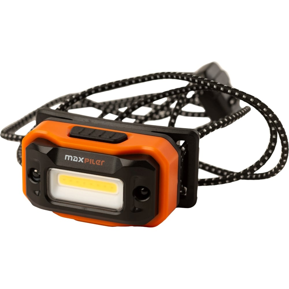 Фонарь MAXPILER налобный аккумуляторный (300/100/20/8 Лм, LED COB, 65, 5 режимов, 1,5-18ч, индикатор заряда), MHF-01