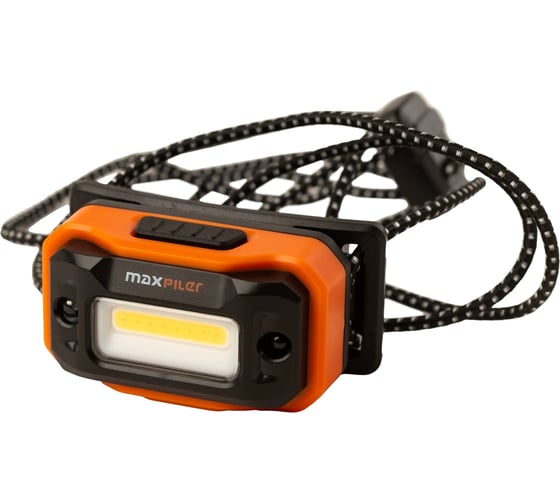 Изображение товара Фонарь MAXPILER налобный аккумуляторный (300/100/20/8 Лм, LED COB, 65, 5 режимов, 1,5-18ч, индикатор заряда), MHF-01